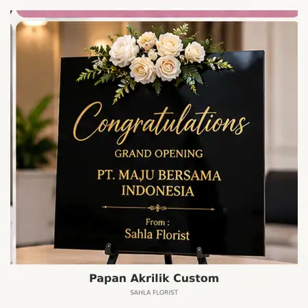 Papan Bunga Akrilik Bandung